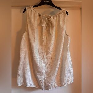 LOFT Cream Textured Tank Top